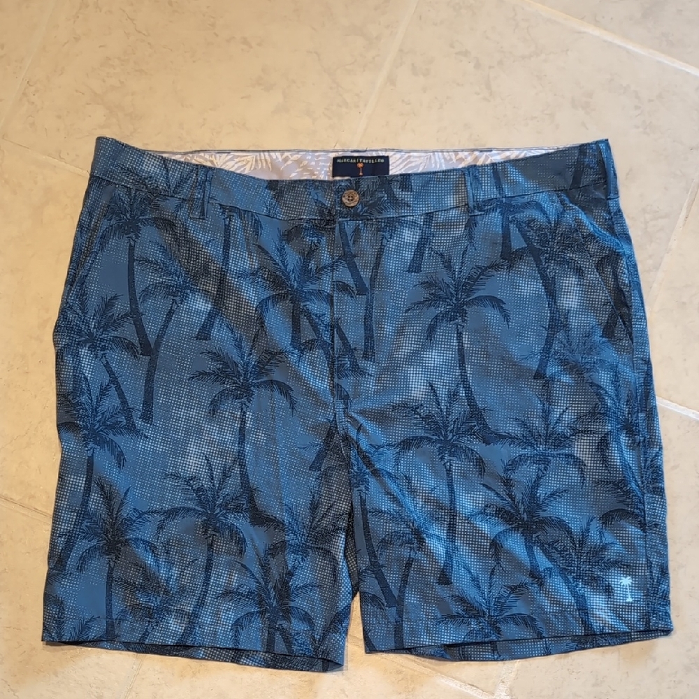 Margaritaville Blue Board Shorts Tropical Print
